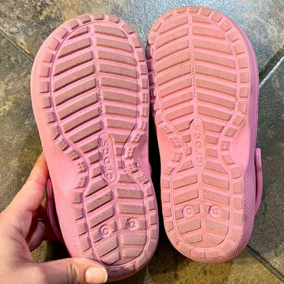 Crocs Pink Lined Slingback Clogs C12 - Picture 8 of 11